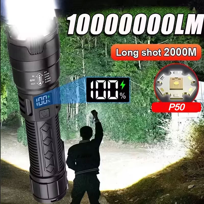 Outdoor Camping Adventure - High Strong Power Led Flashlights 2000LM
