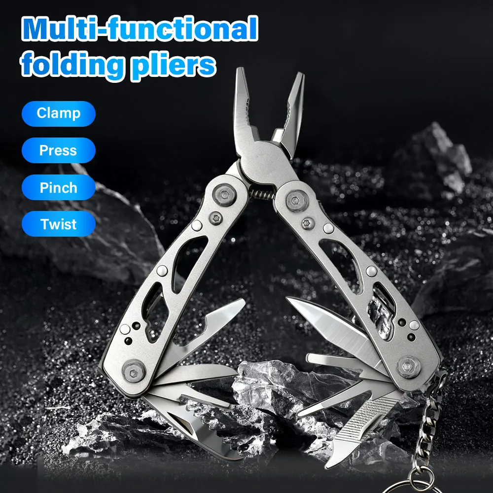 Outdoor Camping Essential Gear - Outdoor Multitool Stainless Steel Folding Pliers