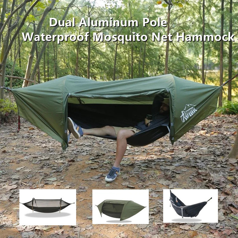 Outdoor Camping Bug Zapper - 3-in-1 Tunnel Mosquito Net Hammock with