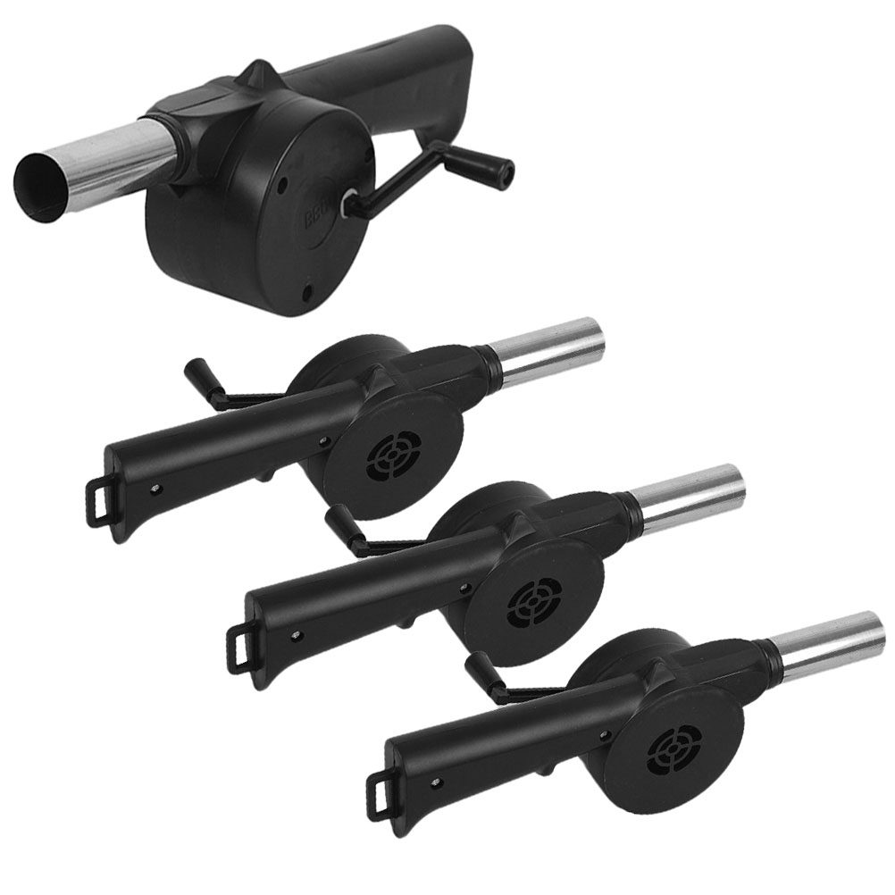Outdoor Camping Fire - 4Pcs Hand Crank Barbecue Fan Portable