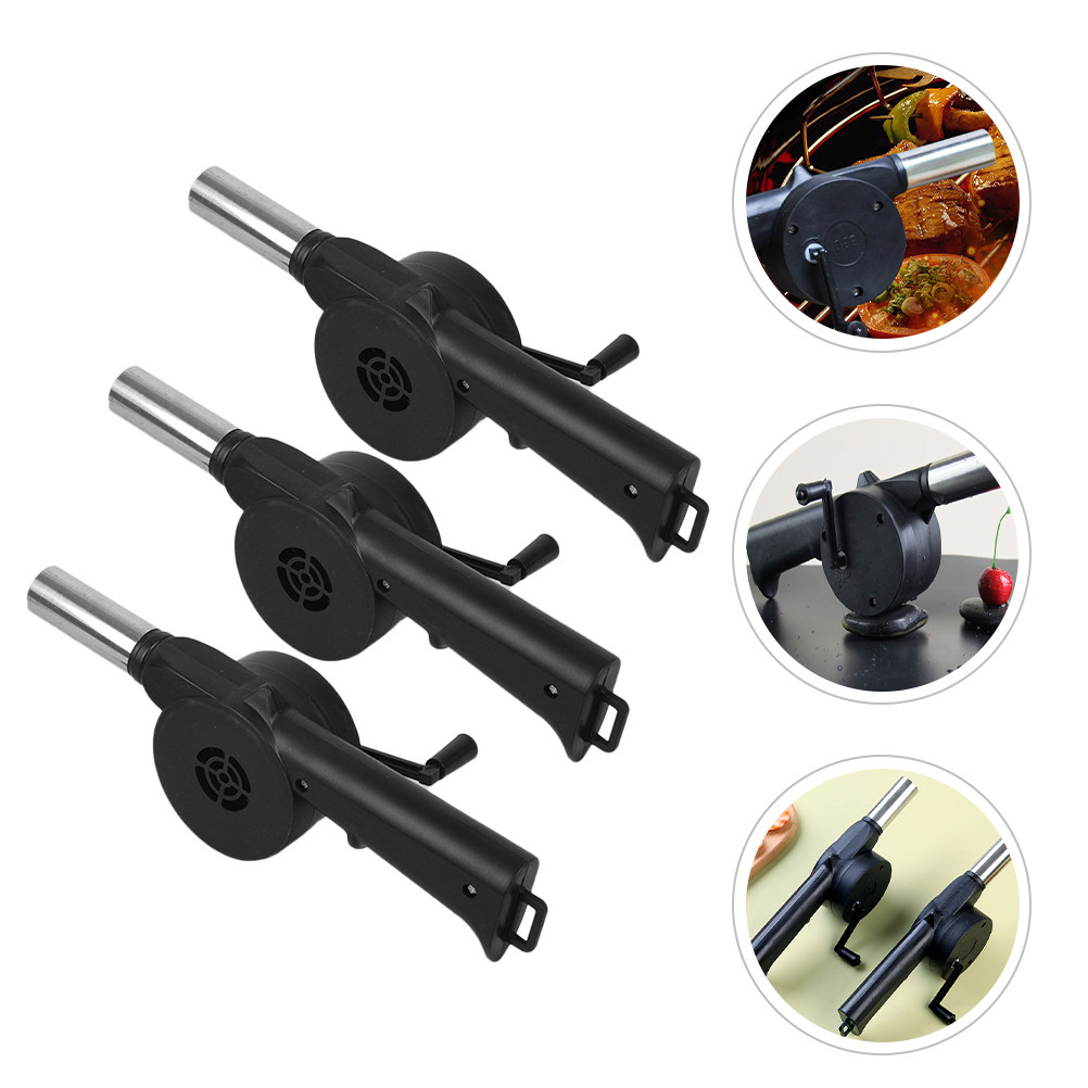 Outdoor Camping Fire - 3Pcs Manual Hand Crank Fire Blower