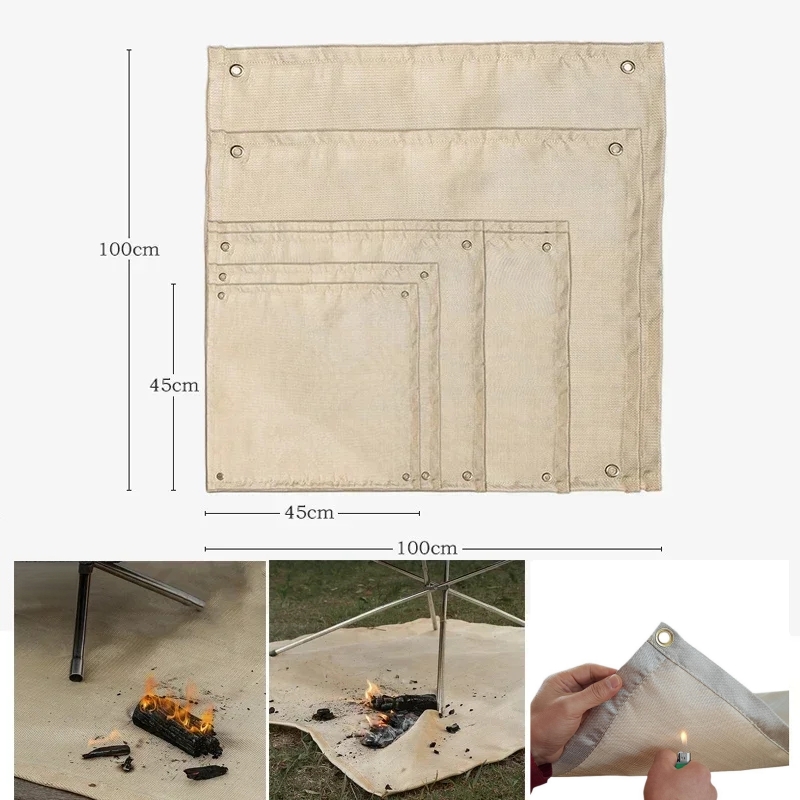 Camping Fireproof Mat Heat Res - Outdoor Camping Fire 评论和价格
