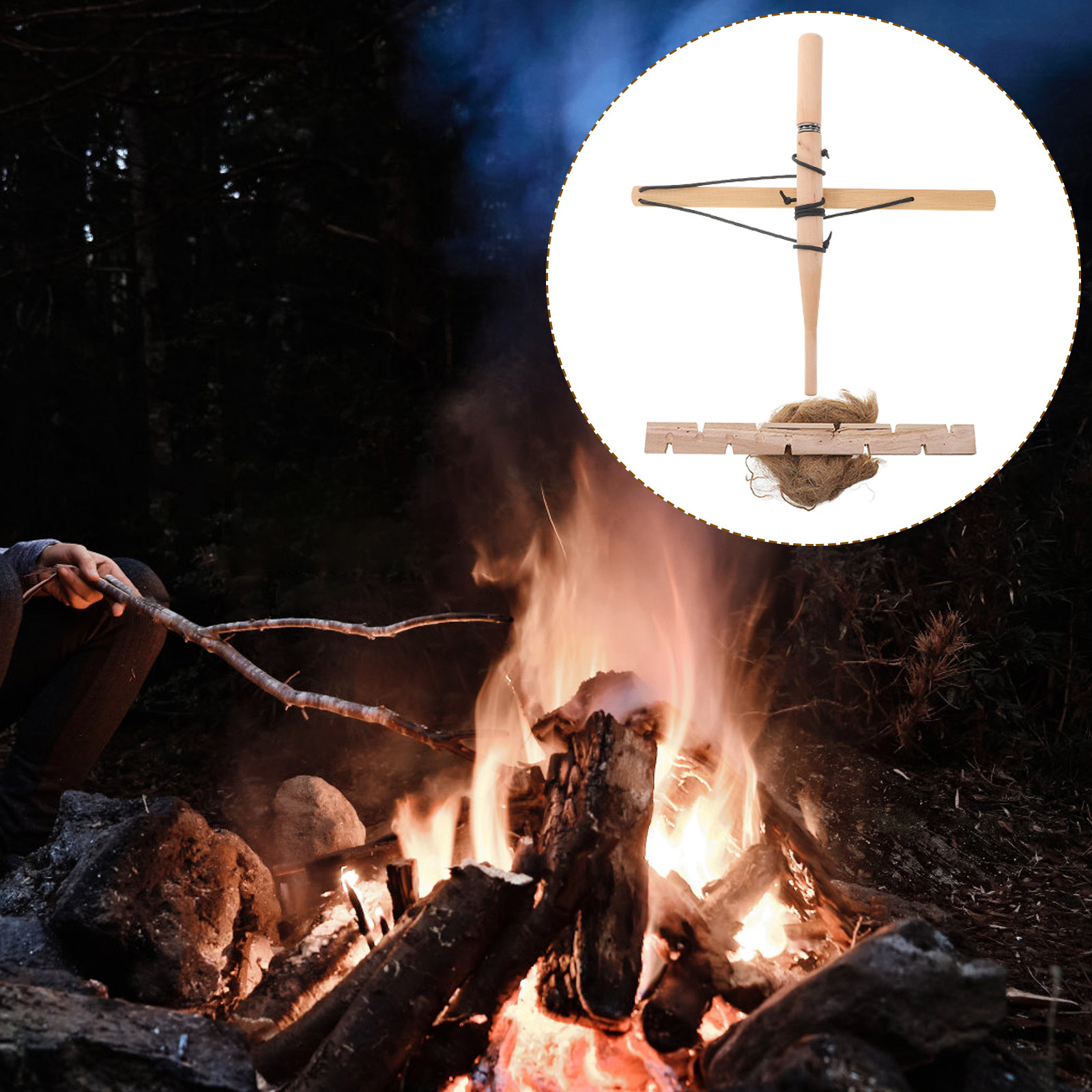 Bow Drill Fire Starters Outdoo - Outdoor Camping Fire 评论和价格