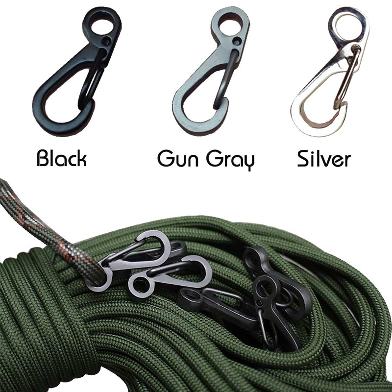 10Pcs/lot Mini Carabiner Parac - Outdoor Camping Essential Gear 评论和价格