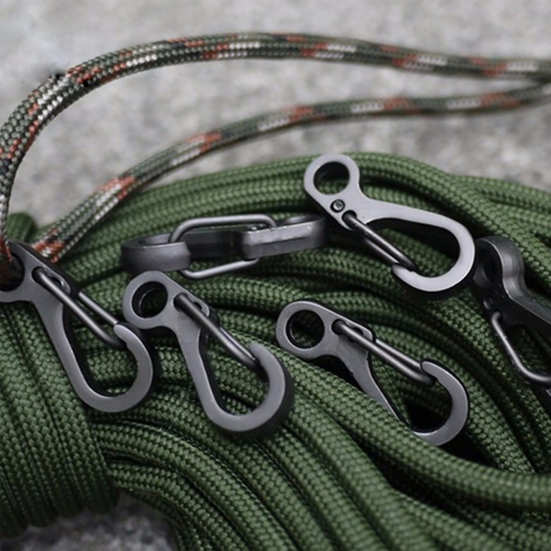10Pcs/lot Mini Carabiner Parac - Outdoor Camping Essential Gear 评论和价格