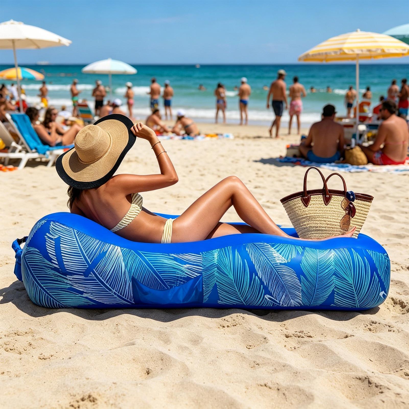 Inflatable Lounger with Sunsha - Outdoor Camping Canopy 评论和价格