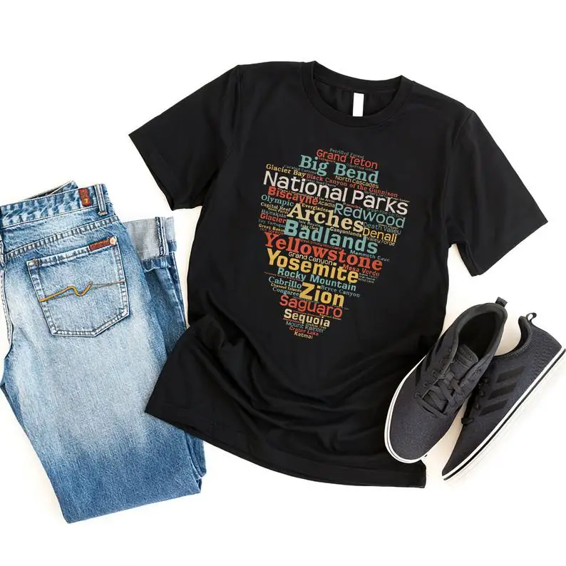 National Parks Shirt, List Wor - Outdoor Camping List 评论和价格