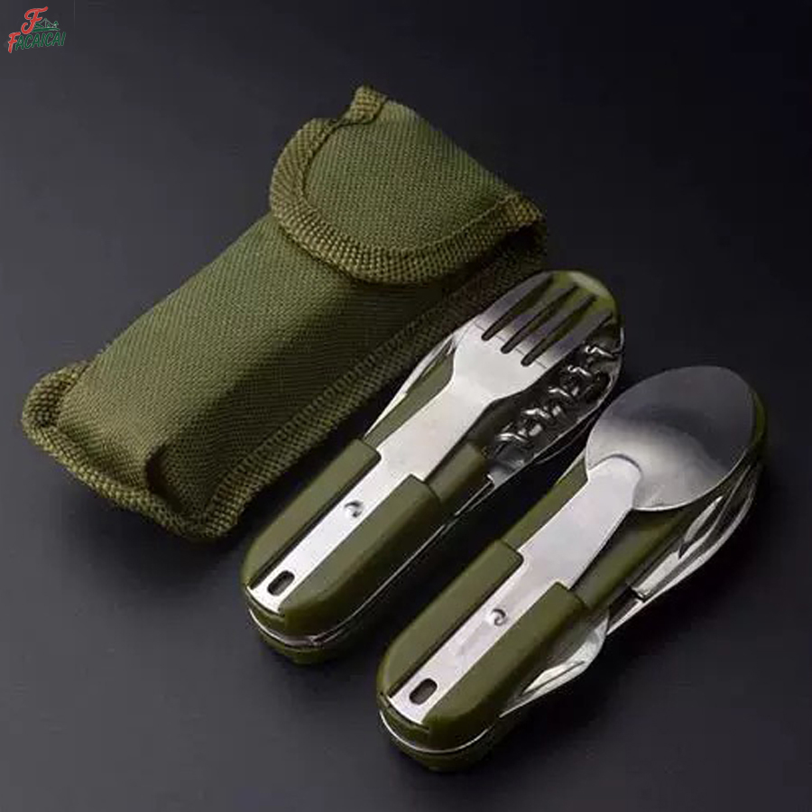 Camping Gear 5-in-1 Stainless  - Camp Utensil Set 评论和价格
