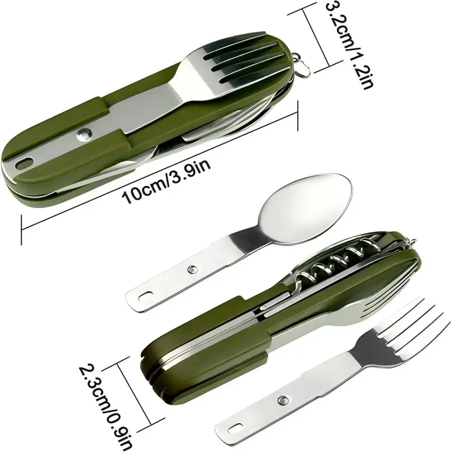 Camping Gear 5-in-1 Stainless  - Camp Utensil Set 评论和价格