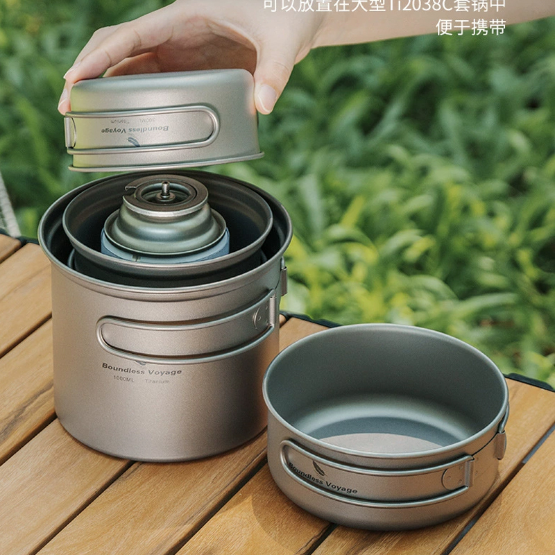 Pure Titanium Folding Boiling  - Camp Utensil Set 评论和价格