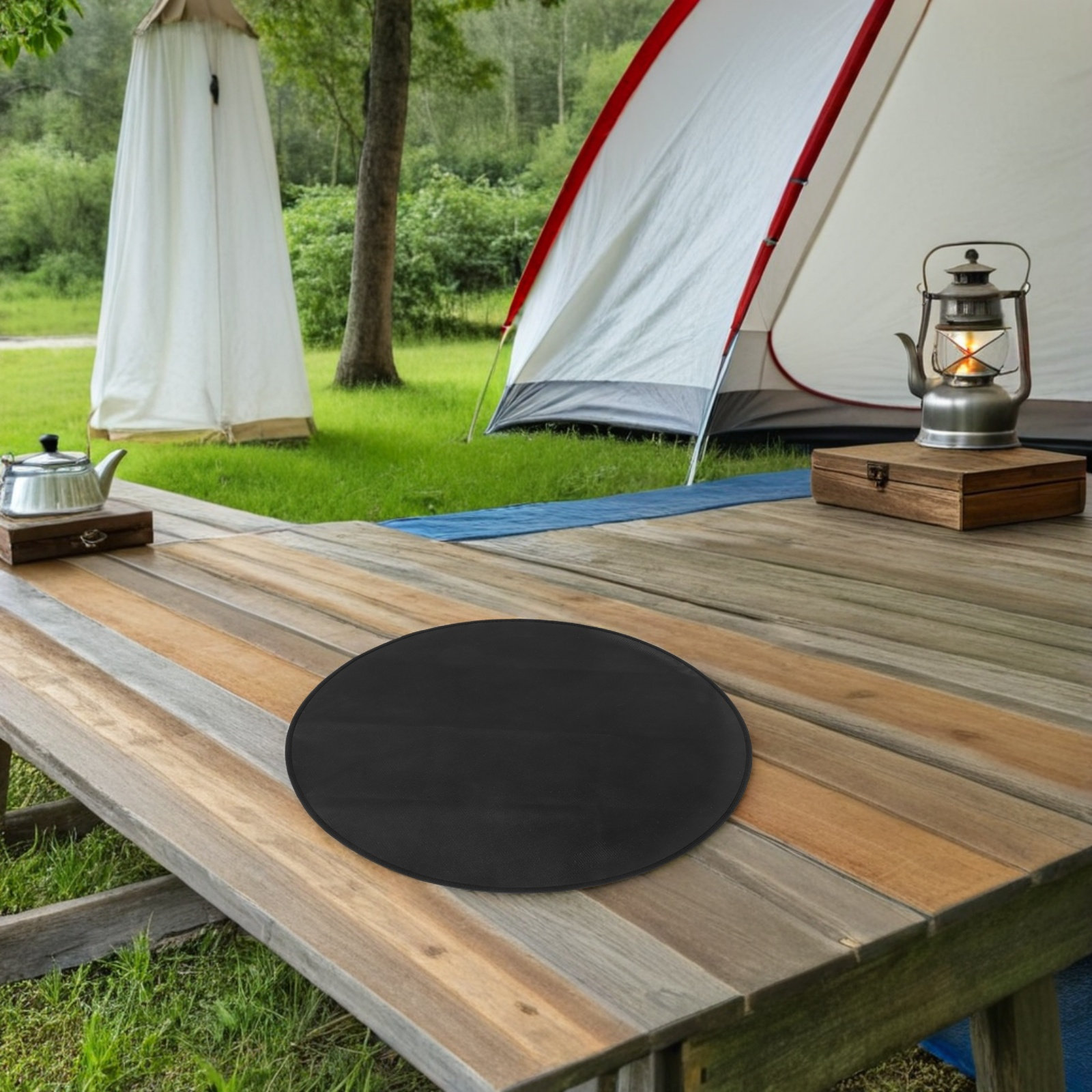 Round Fireproof Bbq Mat Heat R - Outdoor Camping Fire 评论和价格