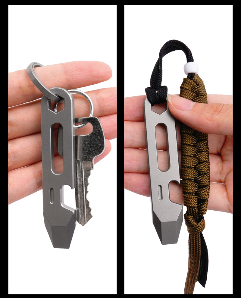 8CM  CNC TC4 Titanium Alloy Cr - Outdoor Camping Essential Gear 评论和价格