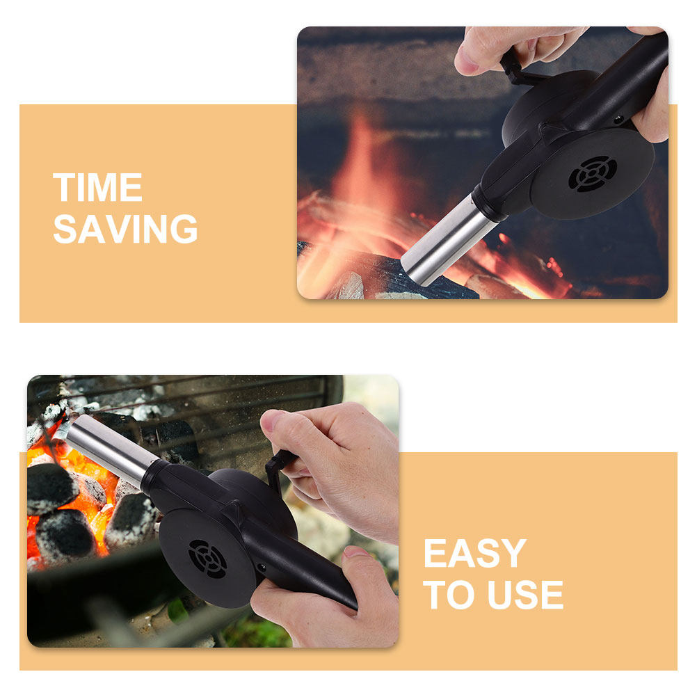 Manual Blower Black Hand Crank - Outdoor Camping Fire 评论和价格
